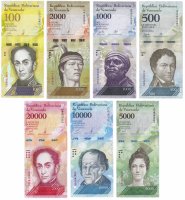купить Венесуэла Набор банкнот 2016-2017 (7 штук)