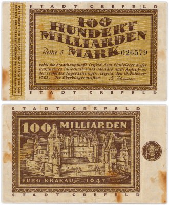 купить Германия 100 миллиардов марок 15.10.1923