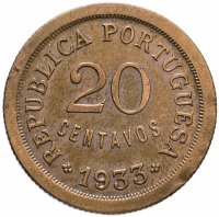 Купить Гвинея-Бисау Португальская 20 сентаво (centavos) 1933
