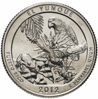 купить США 1/4 доллара (25 центов, квотер) 2012 S — "Национальный лес Эль-Юнке" (11-й парк)