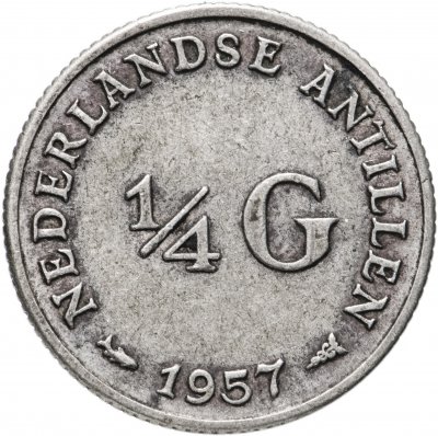 купить Нидерландские Антильские острова 1/4 гульдена (gulden) 1957