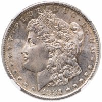 Купить США 1 доллар 1881 S в слабе NGC MS64