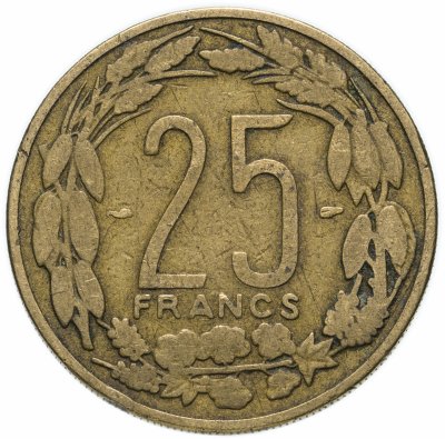 купить Французская Экваториальная Африка, Камерун 25 франков (francs) 1958