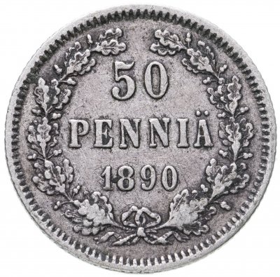 купить 50 пенни 1890 L, монета для Финляндии