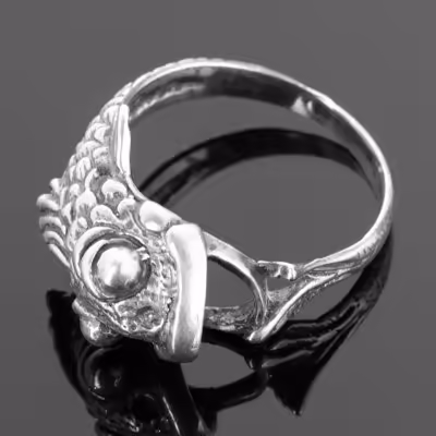 купить Кольцо "Рыба", серебро 925 пробы, Россия, 2007 г.