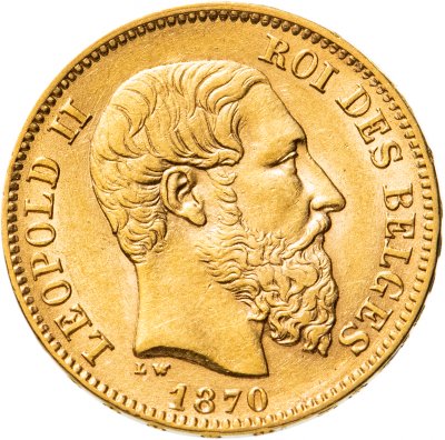 купить Бельгия 20 франков (francs) 1870