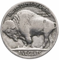 Купить США 5 центов (cents) 1937 Buffalo Nickel Без отметки монетного двора