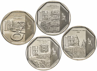 купить Перу набор монет 2014 (4 штуки, UNC) Богатство и гордость Перу