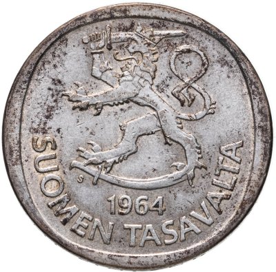 купить Финляндия 1 марка (markka) 1964 S