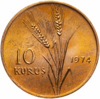 купить Турция 10 курушей (kurus) 1974 "ФАО - Сельскохозяйственный прогресс"