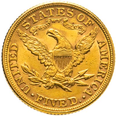 купить США 5 долларов (dollars) 1881 Половина орла, без отметки монетного двора