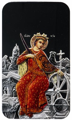 купить Остров Ниуэ 2 доллара 2012 "Православные святыни - Святая Екатерина", в футляре с сертификатом