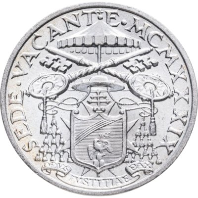 купить Ватикан 5 лир (lire) 1939 "Вакантный престол"