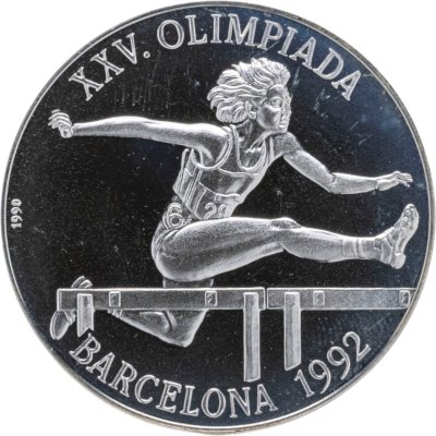 купить Куба 10 песо 1990 "XXV летние Олимпийские Игры, Барселона 1992: Бег с барьерами"