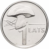 Купить Латвия 1 лат 2004 "Гриб"