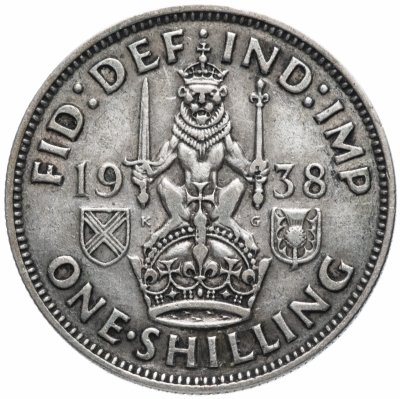 купить Великобритания 1 шиллинг (shilling) 1938 Шотландский шиллинг - лев, сидящий на короне