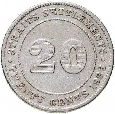 купить Стрейтс Сетлментс 20 центов (cents) 1926