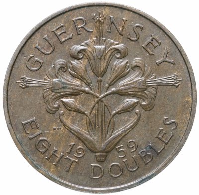 купить Гернси 8 дублей (doubles) 1959