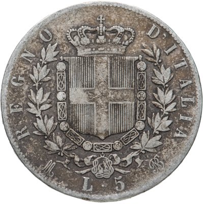 купить Италия 5 лир 1874
