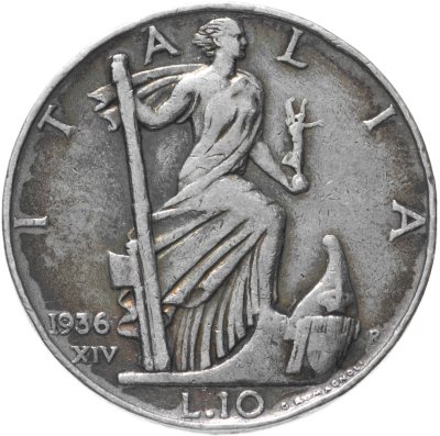 купить Италия 10 лир 1936