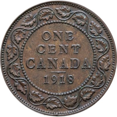 купить Канада 1 цент (cent) 1918
