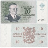 купить Финляндия 10 марок 1963 (Pick 104a)