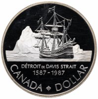 купить Канада 1 доллар (dollar) 1987 "400 лет открытию пролива Дейвиса"