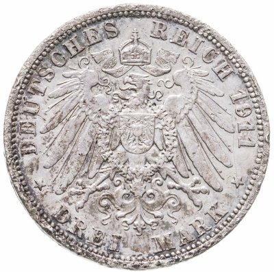 купить Германская Империя (Пруссия) 3 марки 1911