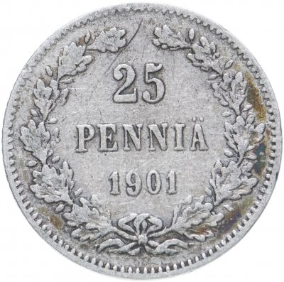 купить 25 пенни 1901 L, монета для Финляндии