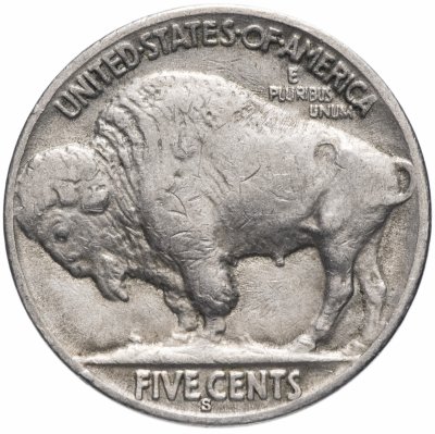 купить США 5 центов (cents) 1937 S Buffalo Nickel знак монетного двора: "S" - Сан-Франциско