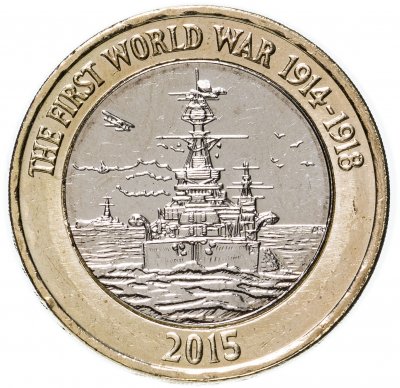 купить Великобритания 2 фунта (pounds) 2015 Королевский флот в Первой мировой войне