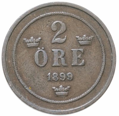 купить Швеция, 2 эре (ore) 1899