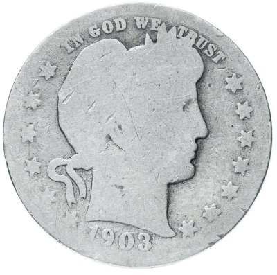 купить США 25 центов (квотер, 1/4 доллара, quarter dollar) 1903 O