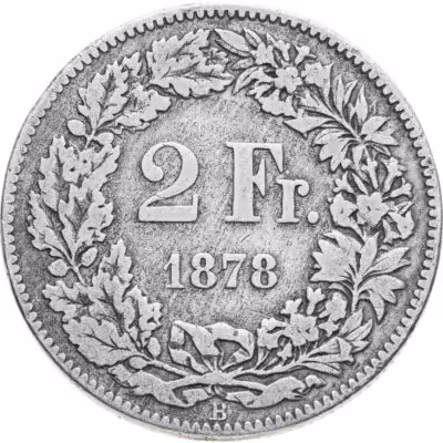 купить Швейцария 2 франка (francs) 1874-1920