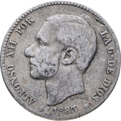 купить Испания 1 песета (peseta) 1883