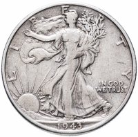 купить США 50 центов (1/2 доллара, half dollar) 1943