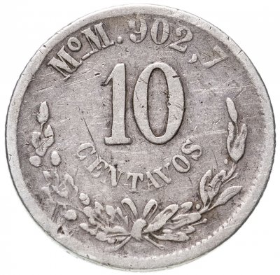 купить Мексика 10 сентаво (centavos) 1892 Mo M