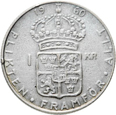 купить Швеция 1 крона (krona) 1960