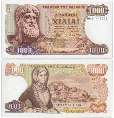купить Греция 1000 драхм 1970 (Pick 198b)