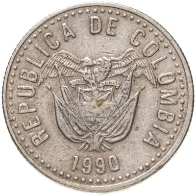 купить Колумбия 10 песо (pesos) 1990