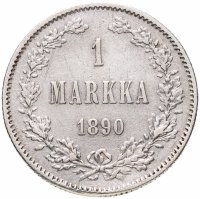Купить 1 марка 1890 L, монета для Финляндии