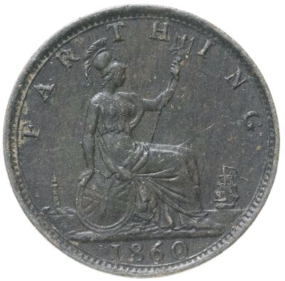 купить Великобритания 1 фартинг (farthing) 1860