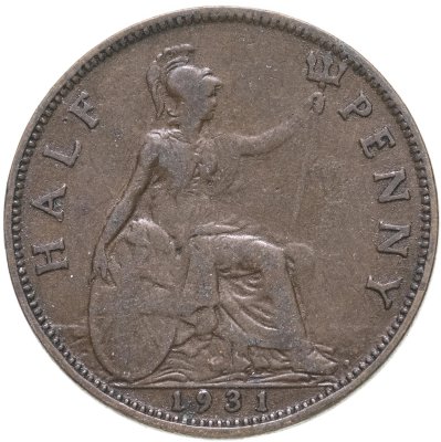 купить Великобритания 1/2 пенни (penny) 1931