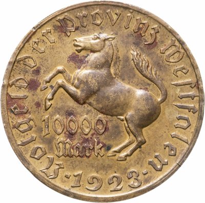 купить Германия, Вестфалия 10000 марок 1923 "Генрих Фридрих Штейн" нотгельд
