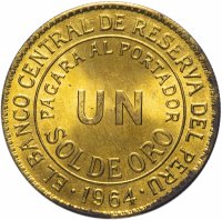 Купить Перу 1 соль (sol) 1964