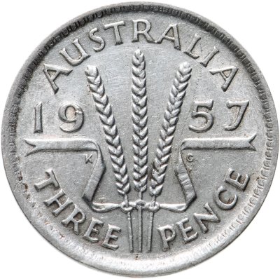 купить Австралия 3 пенса (pence) 1957