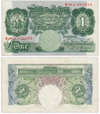 купить Англия 1 фунт 1949-1955 (Pick 368b)