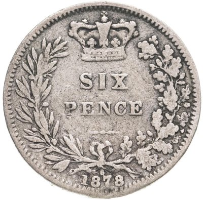 купить Великобритания 6 пенсов (pence) 1878