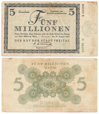 купить Германия (Фрайталь - Freital), ГРОССГЕЛЬД, 5000000 (5 млн.) марок, 1923