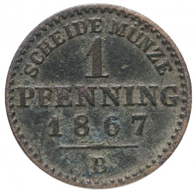 купить Пруссия 1 пфеннинг 1867